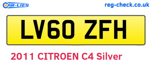 LV60ZFH are the vehicle registration plates.