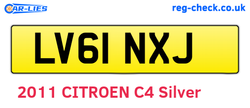 LV61NXJ are the vehicle registration plates.