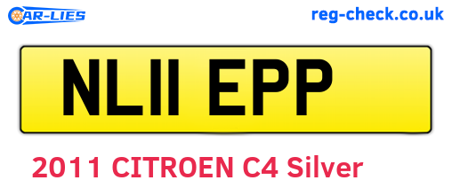 NL11EPP are the vehicle registration plates.