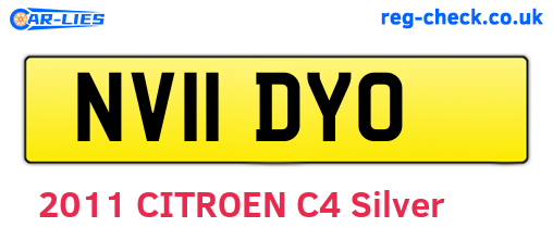 NV11DYO are the vehicle registration plates.
