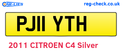 PJ11YTH are the vehicle registration plates.