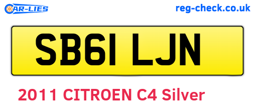 SB61LJN are the vehicle registration plates.