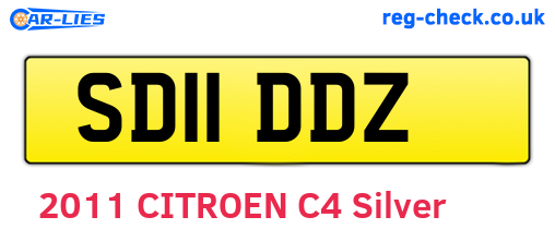 SD11DDZ are the vehicle registration plates.