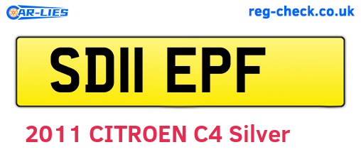 SD11EPF are the vehicle registration plates.
