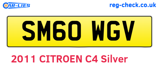 SM60WGV are the vehicle registration plates.