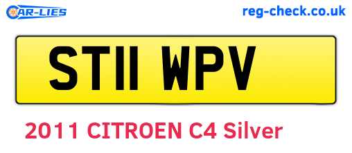 ST11WPV are the vehicle registration plates.