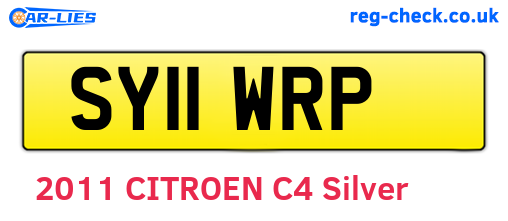 SY11WRP are the vehicle registration plates.