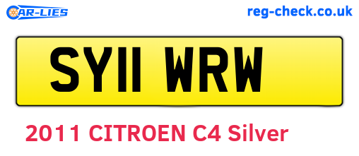 SY11WRW are the vehicle registration plates.