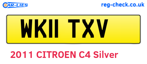 WK11TXV are the vehicle registration plates.