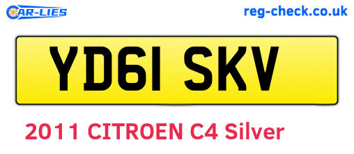 YD61SKV are the vehicle registration plates.