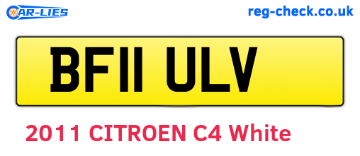 BF11ULV are the vehicle registration plates.