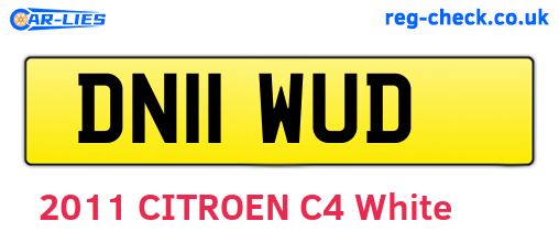 DN11WUD are the vehicle registration plates.