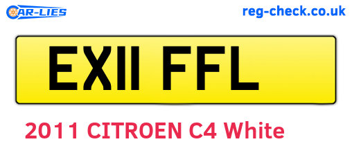 EX11FFL are the vehicle registration plates.