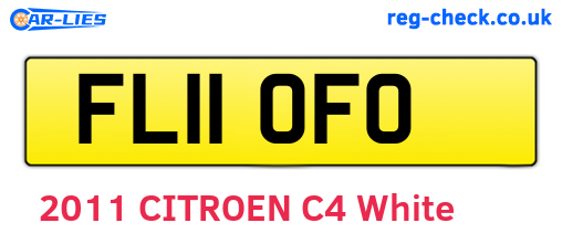 FL11OFO are the vehicle registration plates.