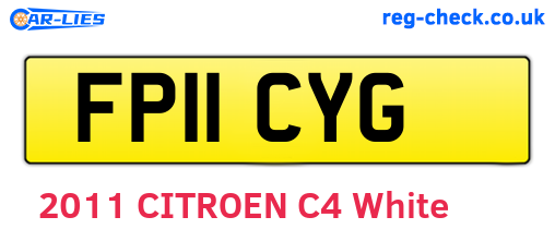 FP11CYG are the vehicle registration plates.