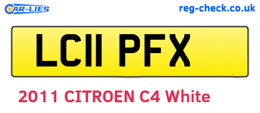 LC11PFX are the vehicle registration plates.