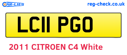 LC11PGO are the vehicle registration plates.