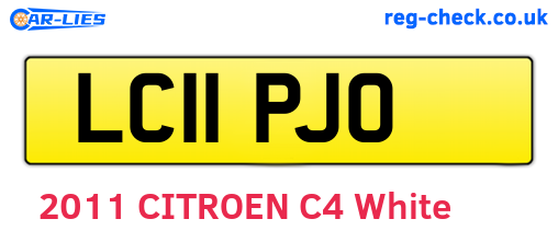 LC11PJO are the vehicle registration plates.