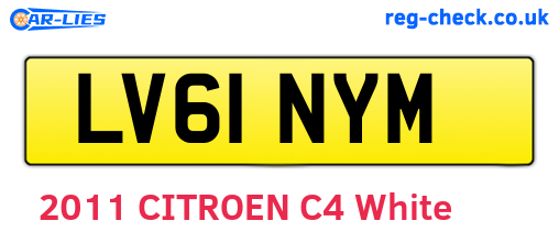 LV61NYM are the vehicle registration plates.