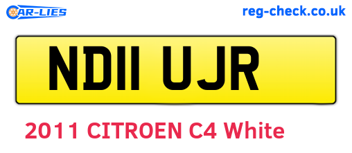 ND11UJR are the vehicle registration plates.