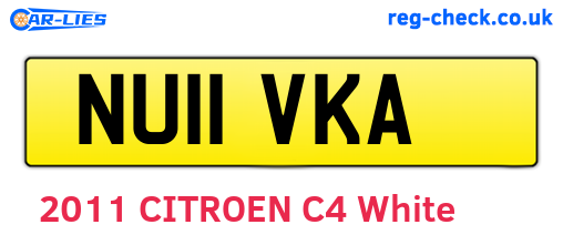 NU11VKA are the vehicle registration plates.