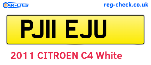 PJ11EJU are the vehicle registration plates.