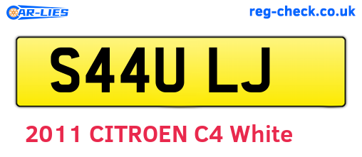 S44ULJ are the vehicle registration plates.