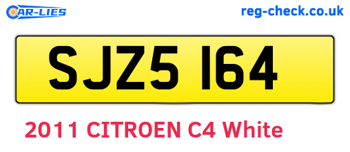 SJZ5164 are the vehicle registration plates.