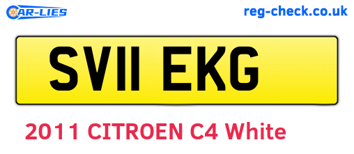 SV11EKG are the vehicle registration plates.