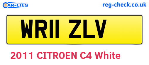 WR11ZLV are the vehicle registration plates.