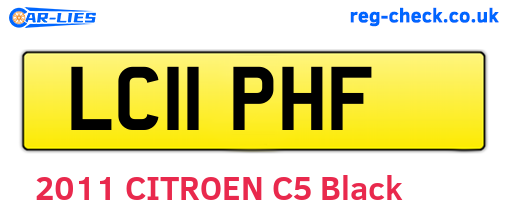 LC11PHF are the vehicle registration plates.