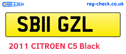 SB11GZL are the vehicle registration plates.