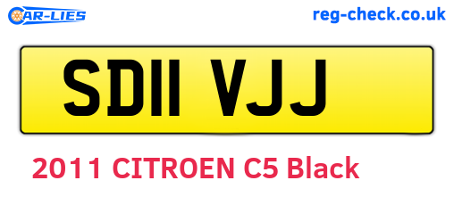 SD11VJJ are the vehicle registration plates.