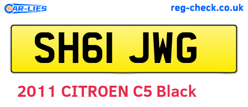 SH61JWG are the vehicle registration plates.