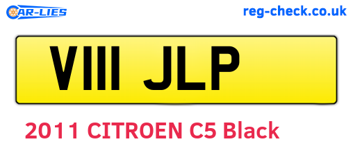 V111JLP are the vehicle registration plates.