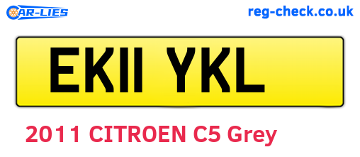 EK11YKL are the vehicle registration plates.