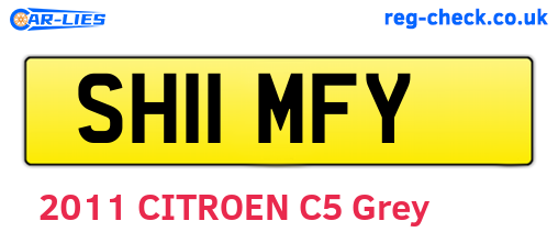SH11MFY are the vehicle registration plates.