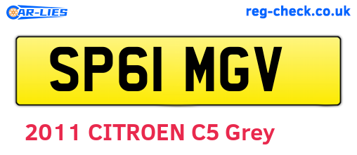 SP61MGV are the vehicle registration plates.