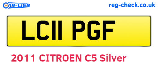 LC11PGF are the vehicle registration plates.