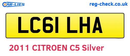 LC61LHA are the vehicle registration plates.