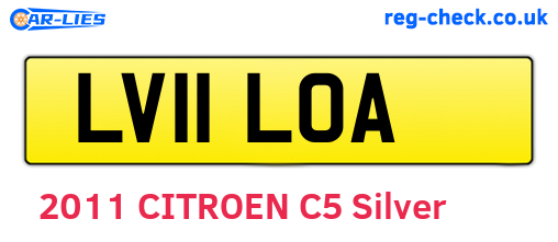LV11LOA are the vehicle registration plates.