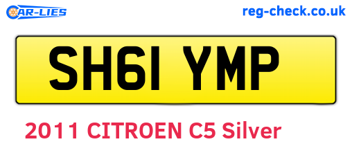 SH61YMP are the vehicle registration plates.