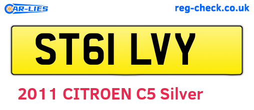 ST61LVY are the vehicle registration plates.