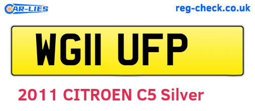 WG11UFP are the vehicle registration plates.