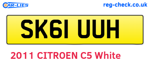 SK61UUH are the vehicle registration plates.