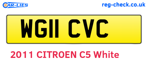 WG11CVC are the vehicle registration plates.