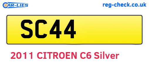 SC44 are the vehicle registration plates.