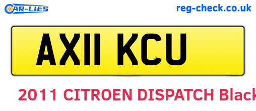 AX11KCU are the vehicle registration plates.