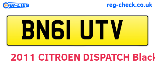 BN61UTV are the vehicle registration plates.
