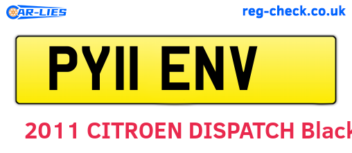 PY11ENV are the vehicle registration plates.